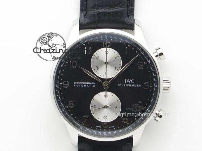 MIROTIME 0410 Portuguese Chrono IW371432 “Laureus” ZF 1:1 Best Edition On Black Leather Strap A79350 (Slim Movement) WaterResistant 7262